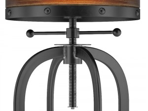 industrial vintage bar stool black Modèle 3D