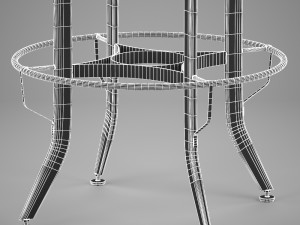 industrial vintage bar stool black Modèle 3D