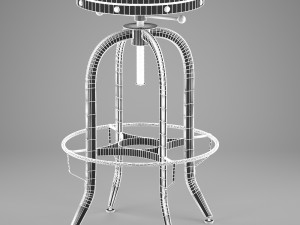 industrial vintage bar stool black Modèle 3D