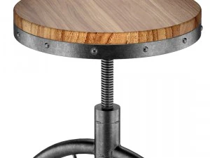 charles bicycle wheel adjustable bar stool 3D Model