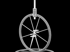 charles bicycle wheel adjustable bar stool Modello 3D
