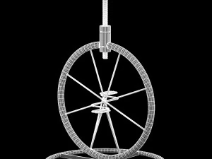 charles bicycle wheel adjustable bar stool 3D Model