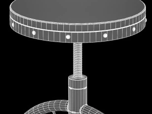 charles bicycle wheel adjustable bar stool 3D Model