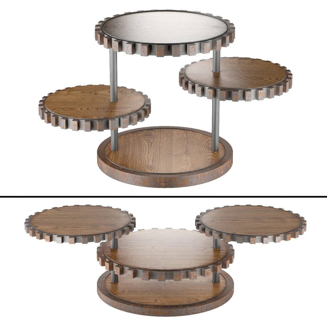 sprockets end table 3D Model .c4d .max .obj .3ds .fbx .stl .blend 
