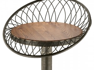 the aero industrial design steel bar stool 3D Модель