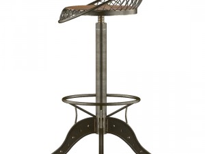 the aero industrial design steel bar stool 3D Модель