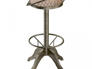 the aero industrial design steel bar stool 3D Модель