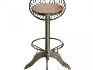 the aero industrial design steel bar stool 3D Модель