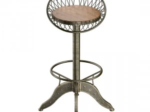 the aero industrial design steel bar stool 3D Model
