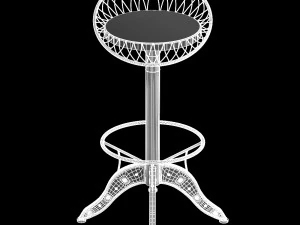 the aero industrial design steel bar stool 3D Model