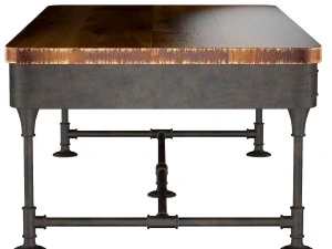 the post rustic iron 2-drawer mango wood coffee ta 3D Model