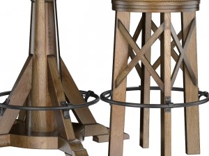 huntingdon collection table and bar stool 3D Модель