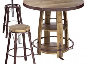 bayshore pub table set 3D Model