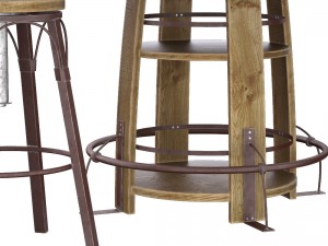 bayshore pub table set Modèle 3D