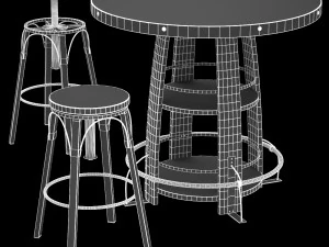 bayshore pub table set 3D Model