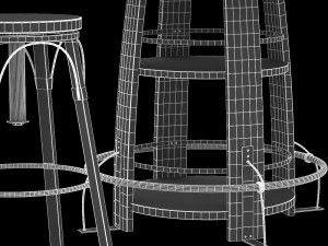 bayshore pub table set Modèle 3D