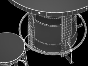 bayshore pub table set Modèle 3D