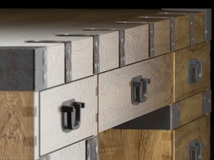 heirloom silver chest desk restoration hardware 3D Model