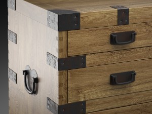 heirloom silver chest desk restoration hardware 3D Model