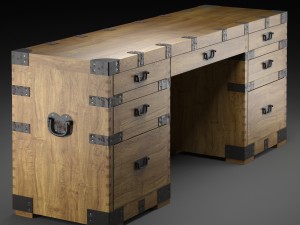 heirloom silver chest desk restoration hardware 3D Model