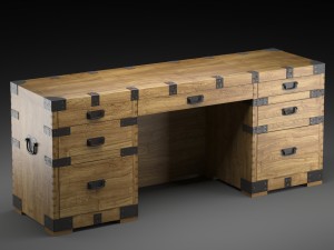 heirloom silver chest desk restoration hardware 3D Model