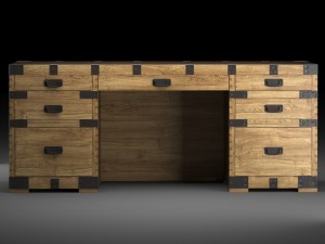 heirloom silver chest desk restoration hardware 3D Model