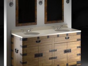 heirloom silver double washbasin restoration hardw 3D मॉडल