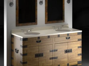 Erbst&uuml;ck-Restaurierungszubeh&ouml;r f&uuml;r Doppelwaschbecken in Silber 3D Modell