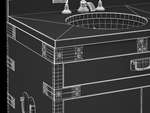 heirloom silver double washbasin restoration hardw 3D Модель