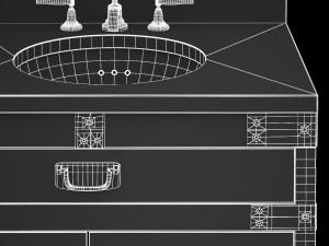 heirloom silver double washbasin restoration hardw 3D Модель