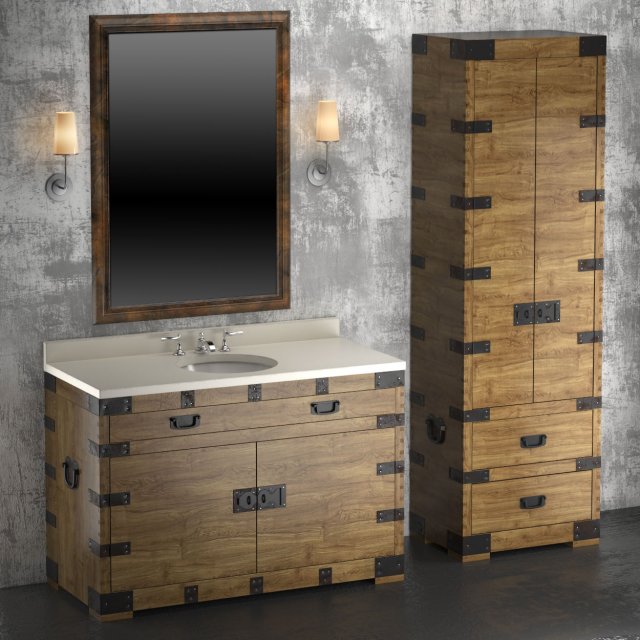 heirloom silver a washbasin and cupboard rh 3D 모델 .c4d .max .obj .3ds .fbx .stl .blend 
