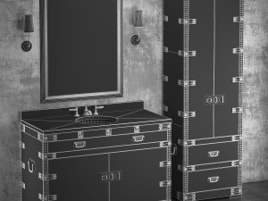 heirloom silver a washbasin and cupboard rh 3D 모델