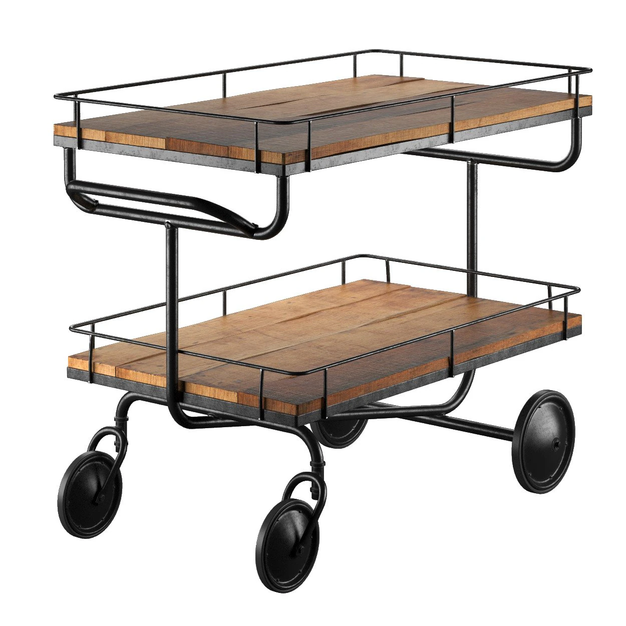 bar trolley restoration hardware 3D Model .c4d .max .obj .3ds .fbx .stl .blend