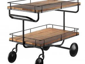 bar trolley restoration hardware 3D Model