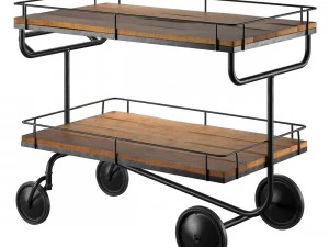 bar trolley restoration hardware 3D Model