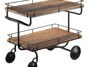 bar trolley restoration hardware 3D Model