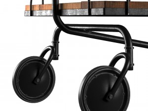 bar trolley restoration hardware Model 3D