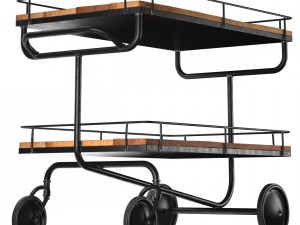 bar trolley restoration hardware Model 3D