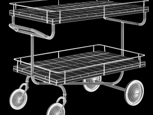 bar trolley restoration hardware Model 3D