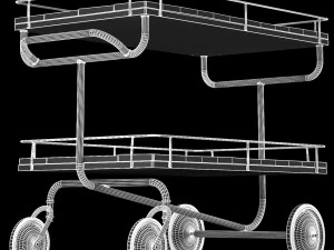 bar trolley restoration hardware 3D Model