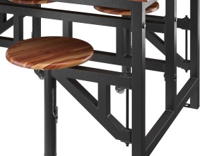 space table with bar stools Model 3D