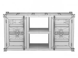 loft concept loft-concept tv cabinet dresser iron 3D Model