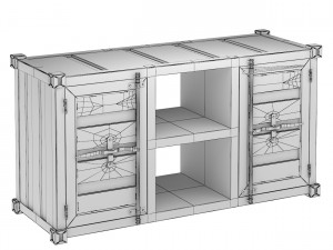 loft concept loft-concept tv cabinet dresser iron 3D 모델