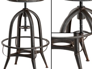 chair loft industrial rotative pin 3D Model