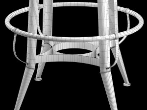 chair loft industrial rotative pin 3D 모델