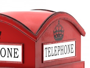showcase london telephone box Modelo 3D