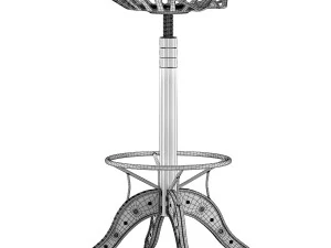 tractor seat barstool 3D Model