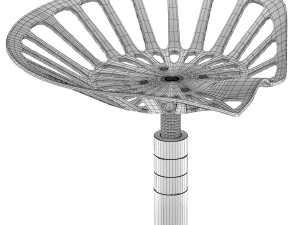 tractor seat barstool 3D Model