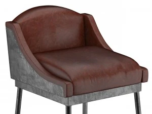 iron scaffold bar stool 6 colors 3D Model
