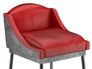 iron scaffold bar stool 6 colors 3D Model